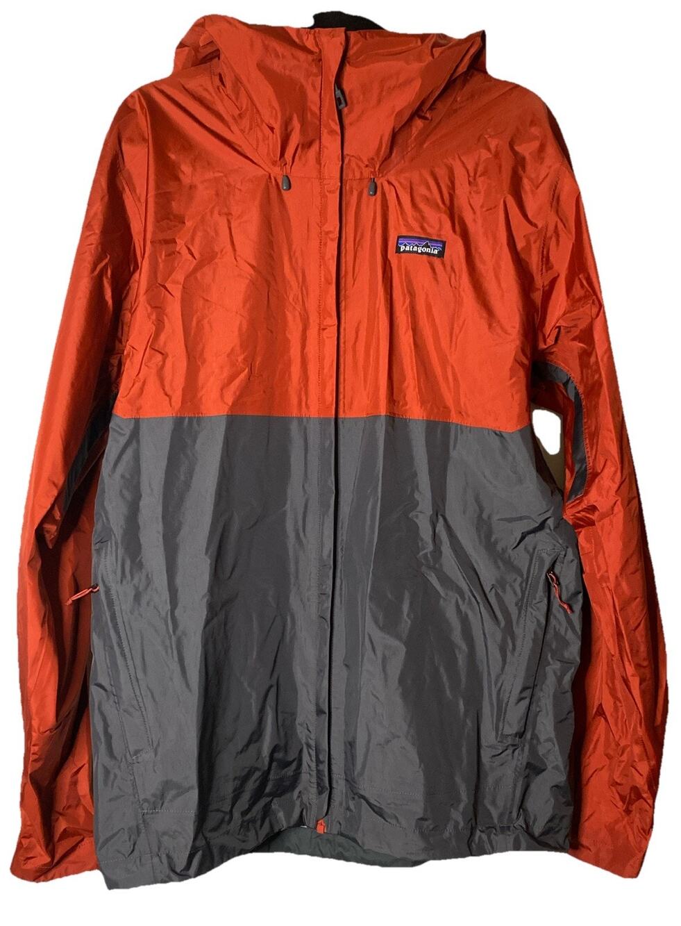 Patagonia Torrentshell H2No Rain Jacket Men’s XL Red Gray Waterproof Hooded
